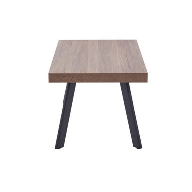 Natural Wood Top Coffee Table With Black Metal Splayed Legs, Oakwill