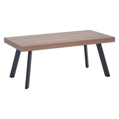 Natural Wood Top Coffee Table With Black Metal Splayed Legs, Oakwill