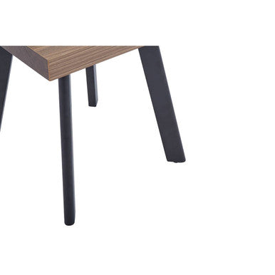 Natural Wood Top Side Table With Black Metal Splayed Legs, Oakwill
