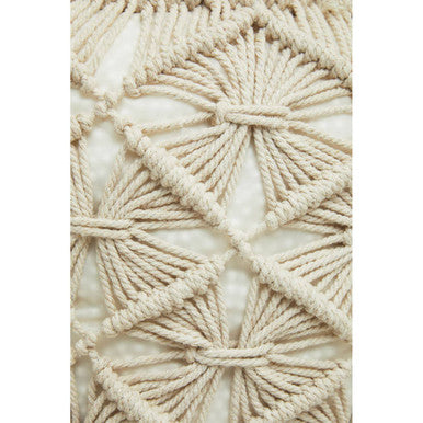 West Village Knitted Pouffe Natural Modern