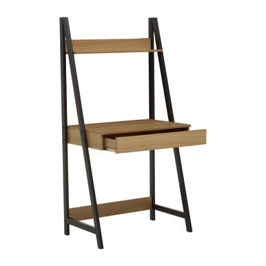 Bradbury Natural Oak Desk With Metal Frame