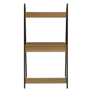 Bradbury Natural Oak Desk With Metal Frame