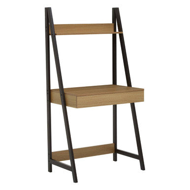 Bradbury Natural Oak Desk With Metal Frame