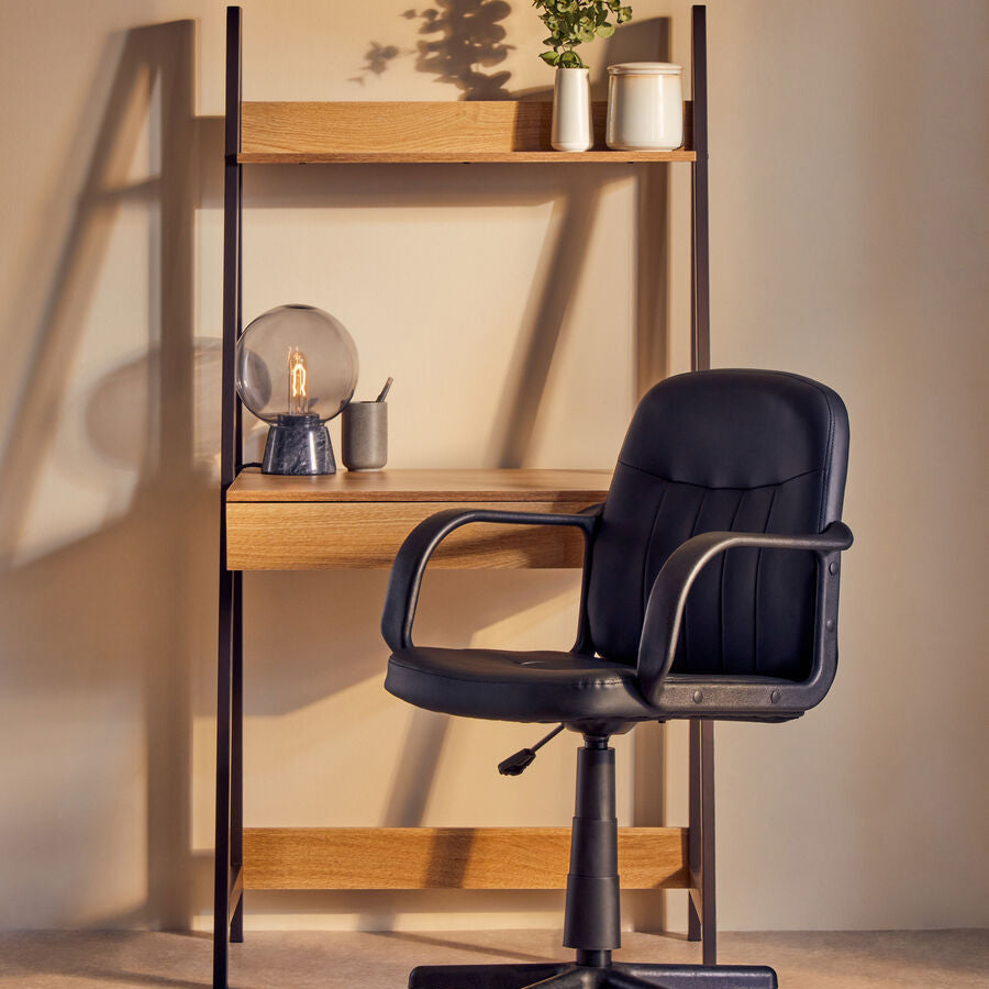 Bradbury Natural Oak Desk With Metal Frame