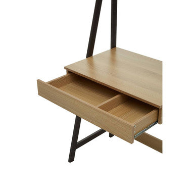 Bradbury Natural Oak Desk With Metal Frame