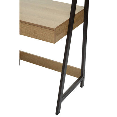 Bradbury Natural Oak Desk With Metal Frame
