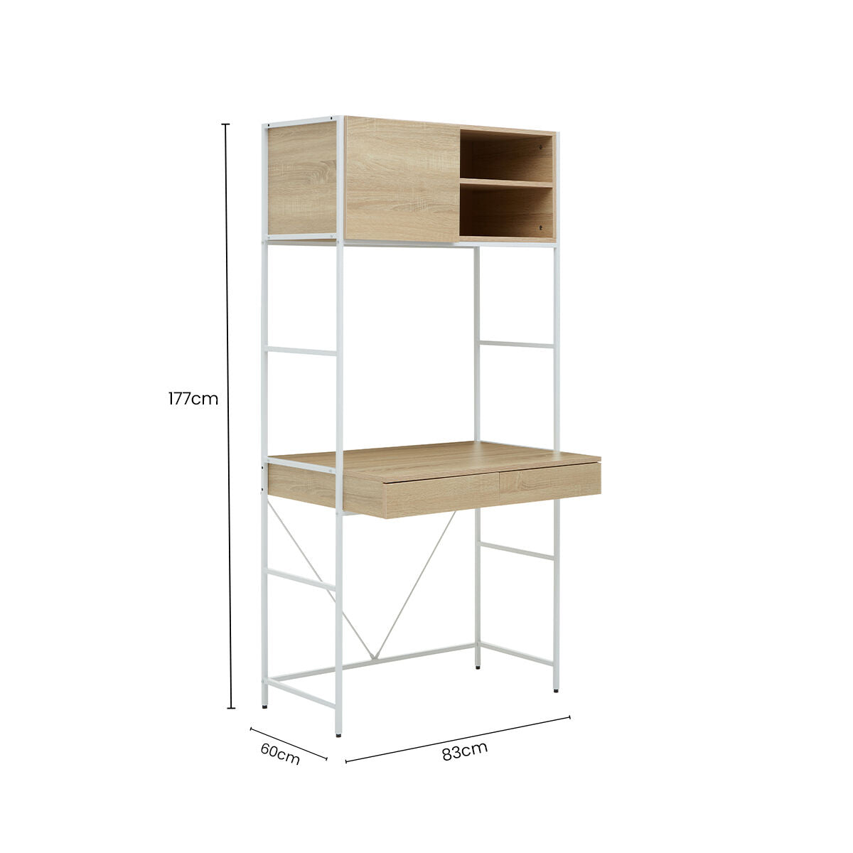 Bradbury Natural Oak Veneer Desk