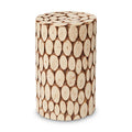 Distressed Fir Wood Mosaic Side Table & Stool, Lacuna
