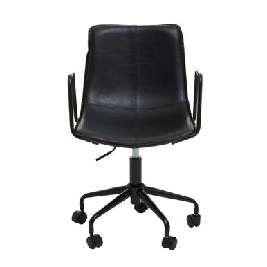 Branson Black Leather Home Office Chair