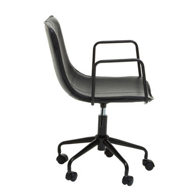 Branson Black Leather Home Office Chair