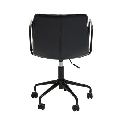 Branson Black Leather Home Office Chair