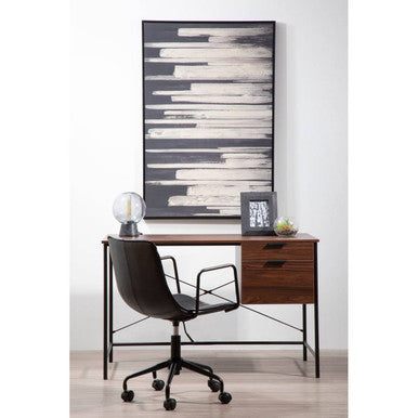Branson Black Leather Home Office Chair