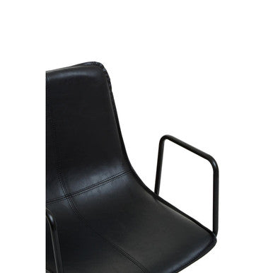 Branson Black Leather Home Office Chair
