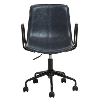 Branson Grey Leather Home Office Chair