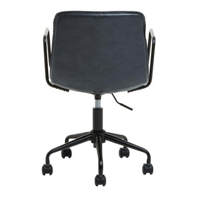 Branson Grey Leather Home Office Chair