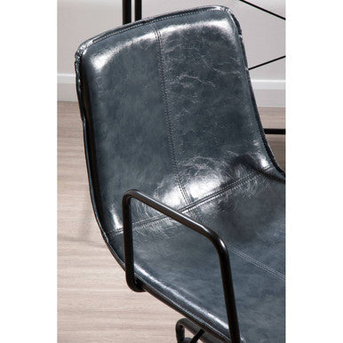 Branson Grey Leather Home Office Chair