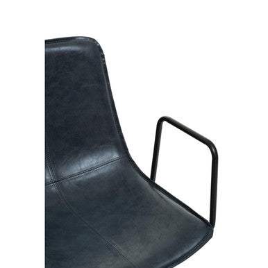 Branson Grey Leather Home Office Chair