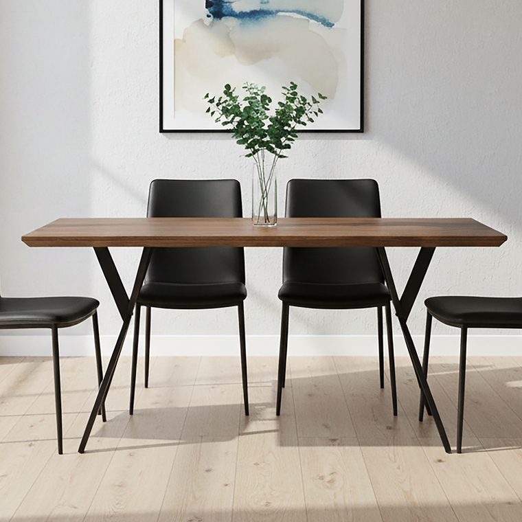 Arron Black Industrial Dining Table