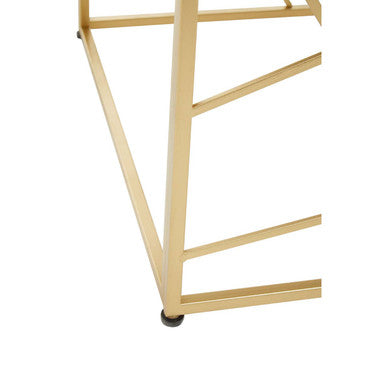 Farran Gold Side Table With Mirror Top