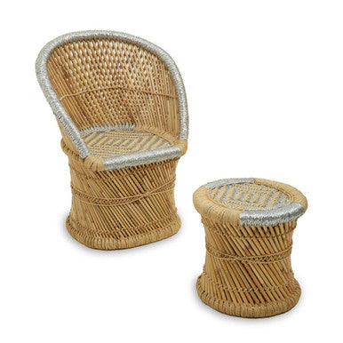 Rowan Natural & Grey Chair & Stool