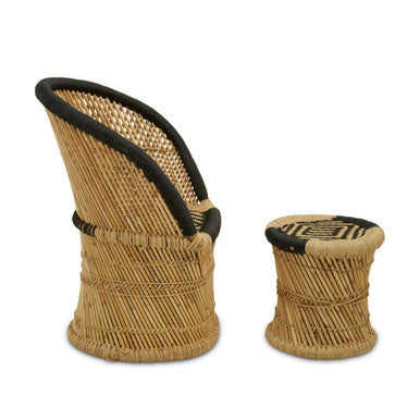 Rowan Natural & Black Chair & Stool