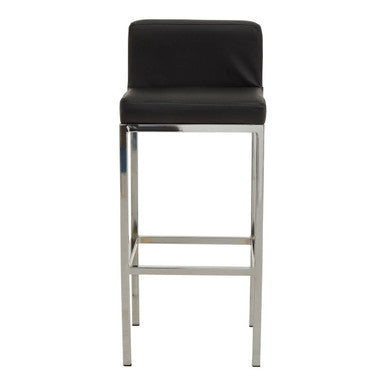 Baina Black & Chrome Bar Chair