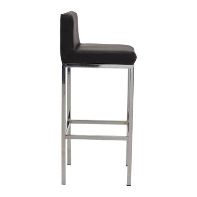 Baina Black & Chrome Bar Chair