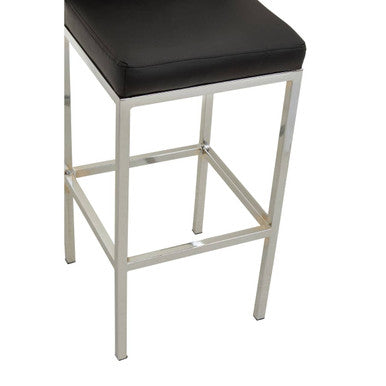 Baina Black & Chrome Bar Chair