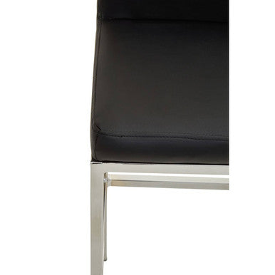 Baina Black & Chrome Bar Chair