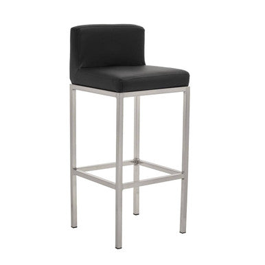 Baina Black & Chrome Bar Chair