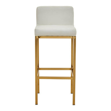 Baina White & Gold Bar Chair