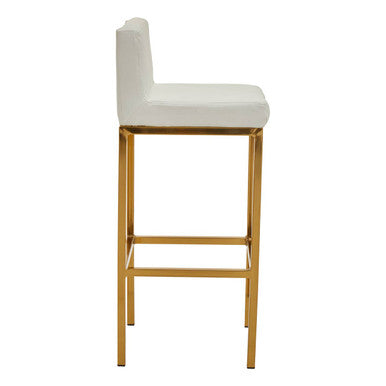 Baina White & Gold Bar Chair