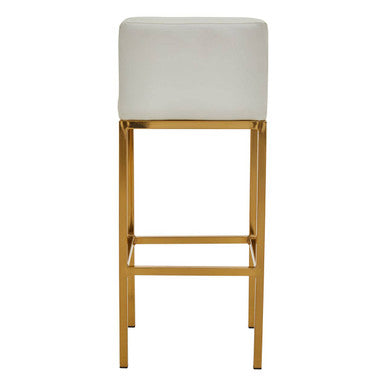 Baina White & Gold Bar Chair