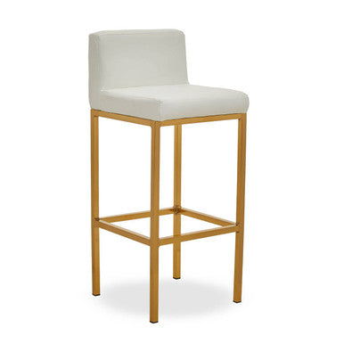 Baina White & Gold Bar Chair