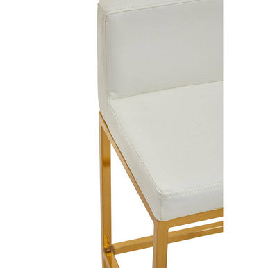 Baina White & Gold Bar Chair