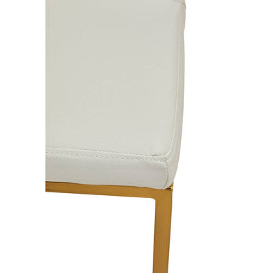Baina White & Gold Bar Chair
