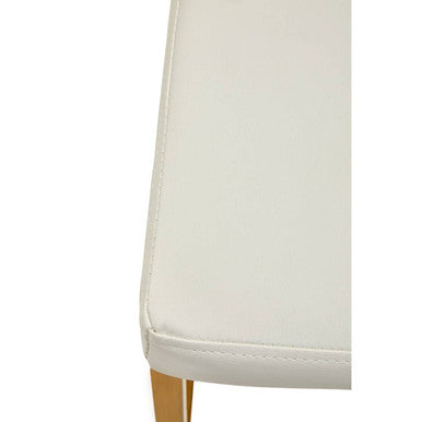 Baina White & Gold Bar Chair