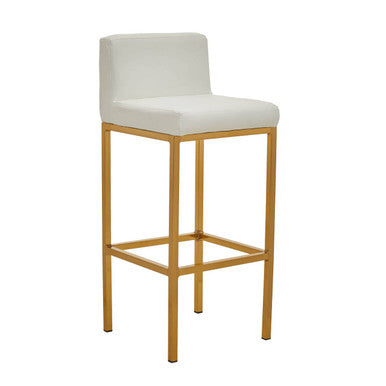 Baina White & Gold Bar Chair