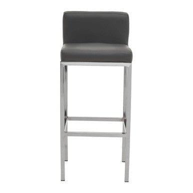 Baina Dark Grey & Chrome Bar Chair
