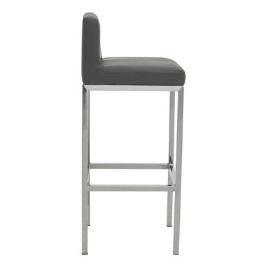 Baina Dark Grey & Chrome Bar Chair
