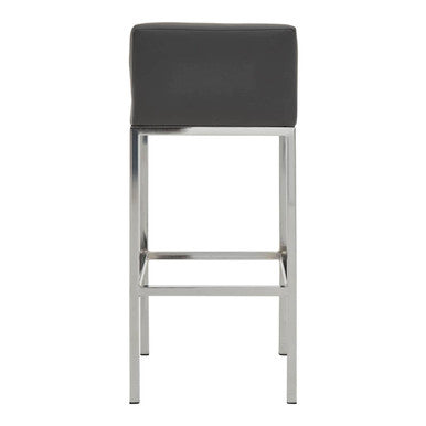 Baina Dark Grey & Chrome Bar Chair