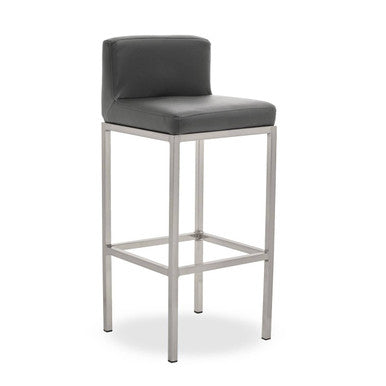 Baina Dark Grey & Chrome Bar Chair