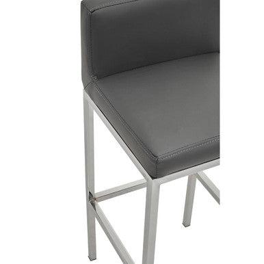 Baina Dark Grey & Chrome Bar Chair