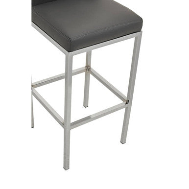Baina Dark Grey & Chrome Bar Chair