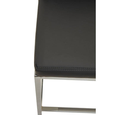 Baina Dark Grey & Chrome Bar Chair