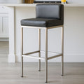 Baina Dark Grey & Chrome Bar Chair