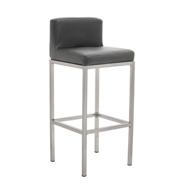 Baina Dark Grey & Chrome Bar Chair