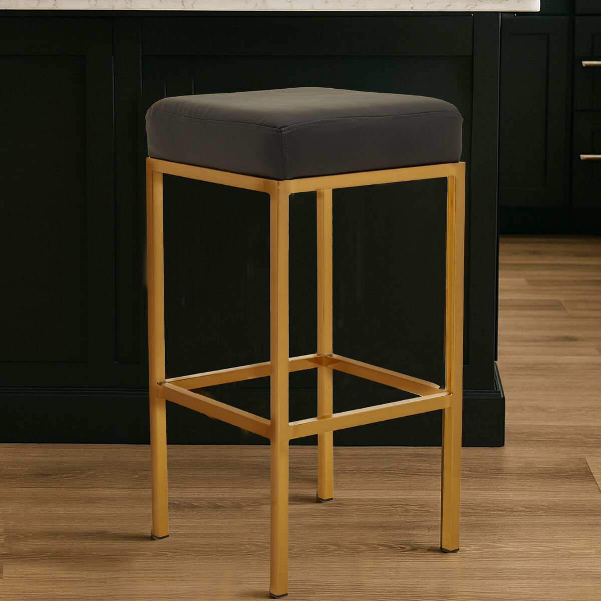 Baina Black & Gold Bar Stool
