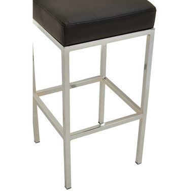 Baina Black & Chrome Bar Stool