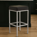 Baina Black & Chrome Bar Stool